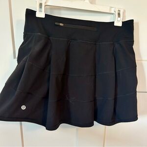 Lululemon Athletica Black Pleated Athletic Skirt